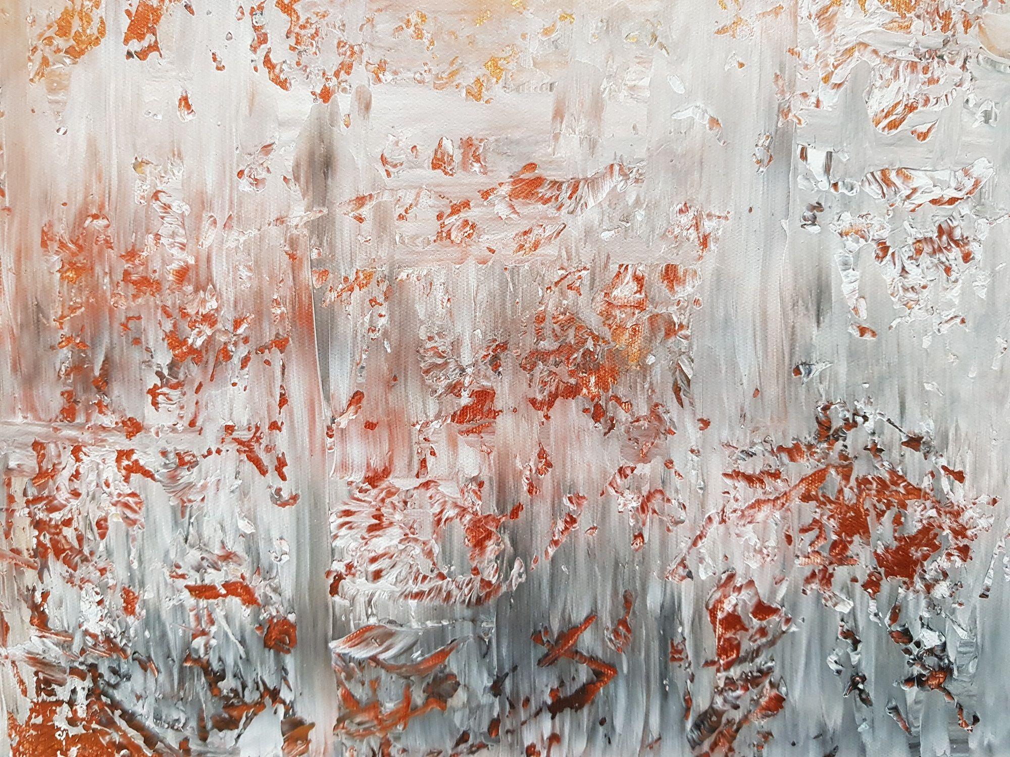 Northen wind, Painting, Acrylic on Canvas - Beige Abstract Painting by Ivana Olbricht