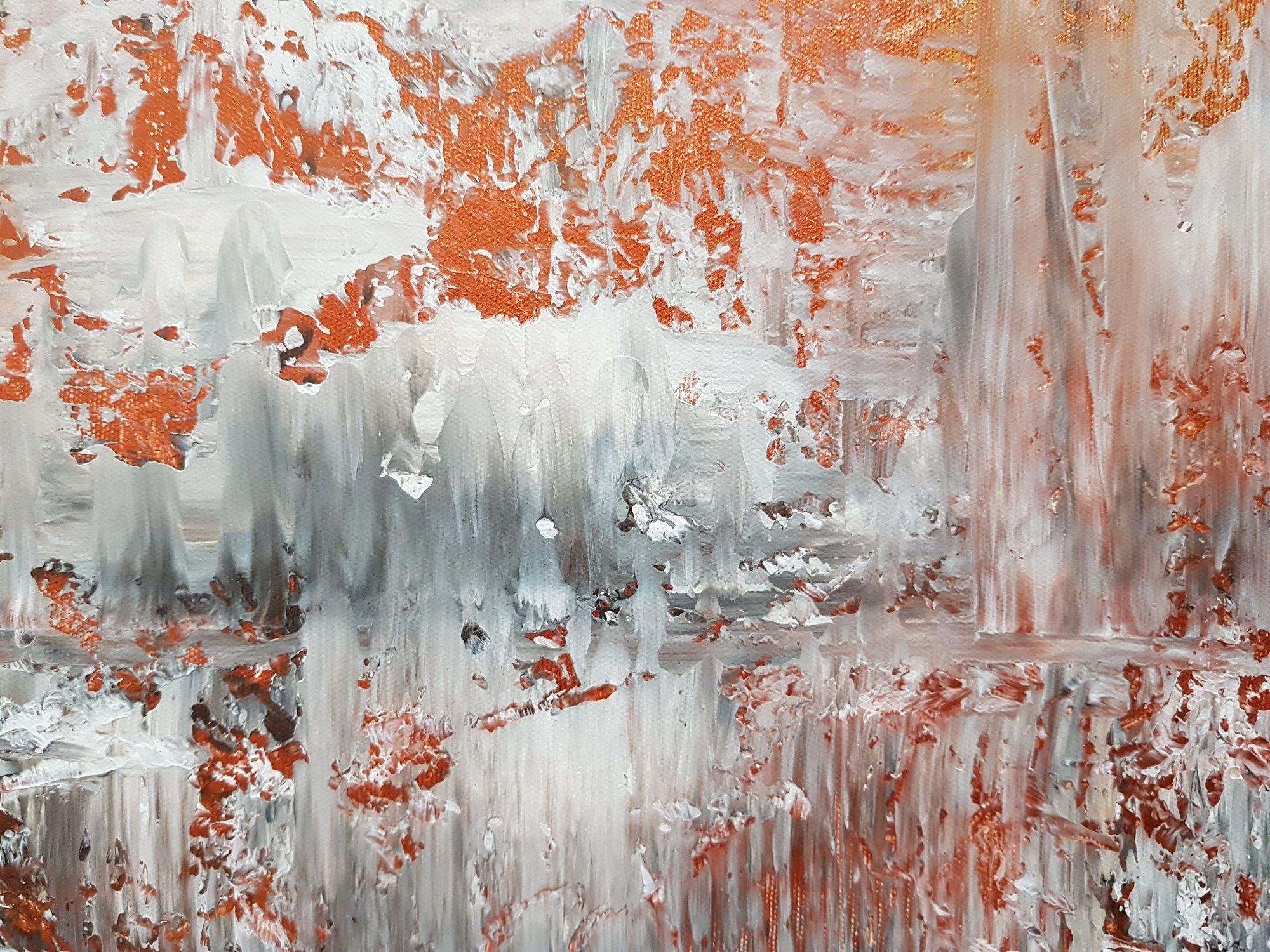 Peinture, acrylique sur toile, vent du Nord - Abstrait Painting par Ivana Olbricht