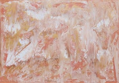 Rosa Marmor Nr.2 – abstraktes Gemälde in Gold und Rosa, Acryl auf Leinwand