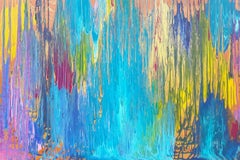 Élevant - grande peinture abstraite colorée, acrylique sur toile