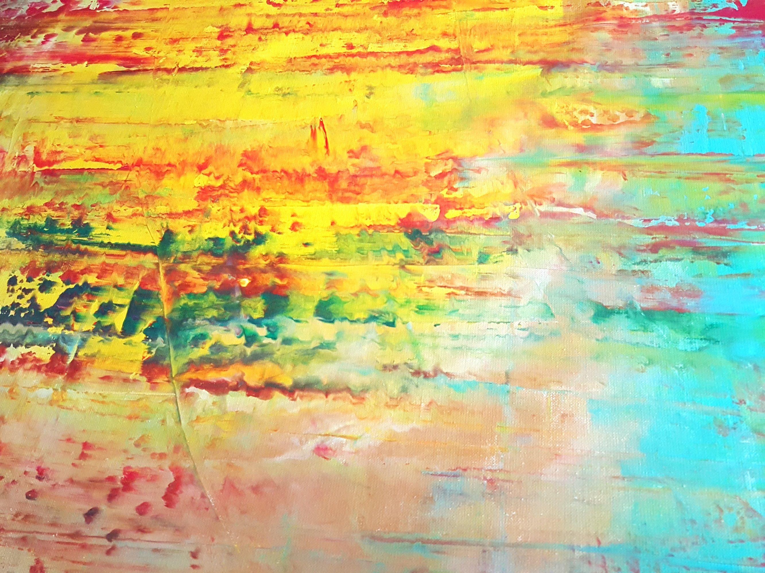 Rolling Sun, Painting, Acrylic on Canvas For Sale 3