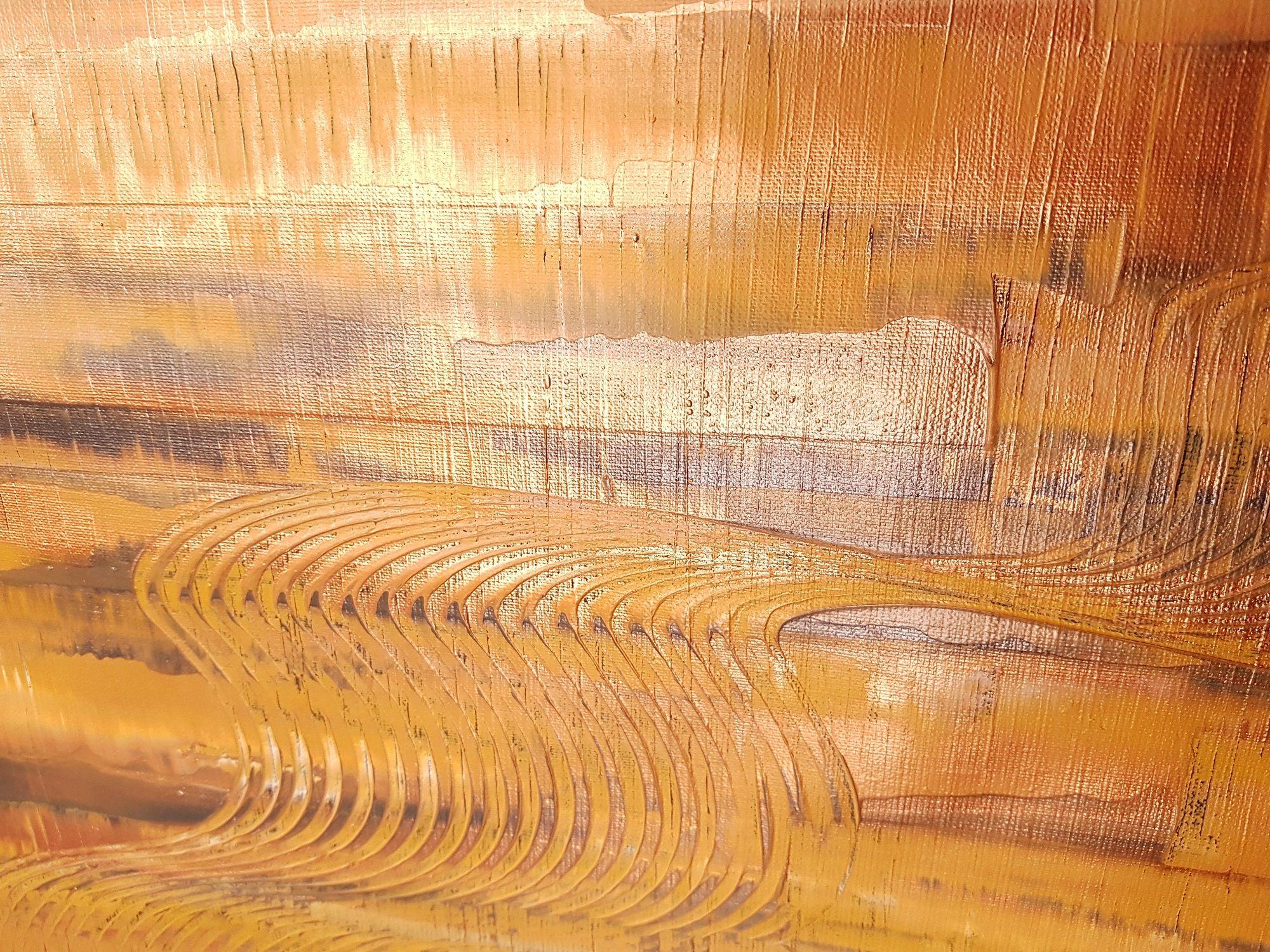 Cambio repentino, Pintura, Acrílico sobre lienzo - Abstract Painting Marrón de Ivana Olbricht