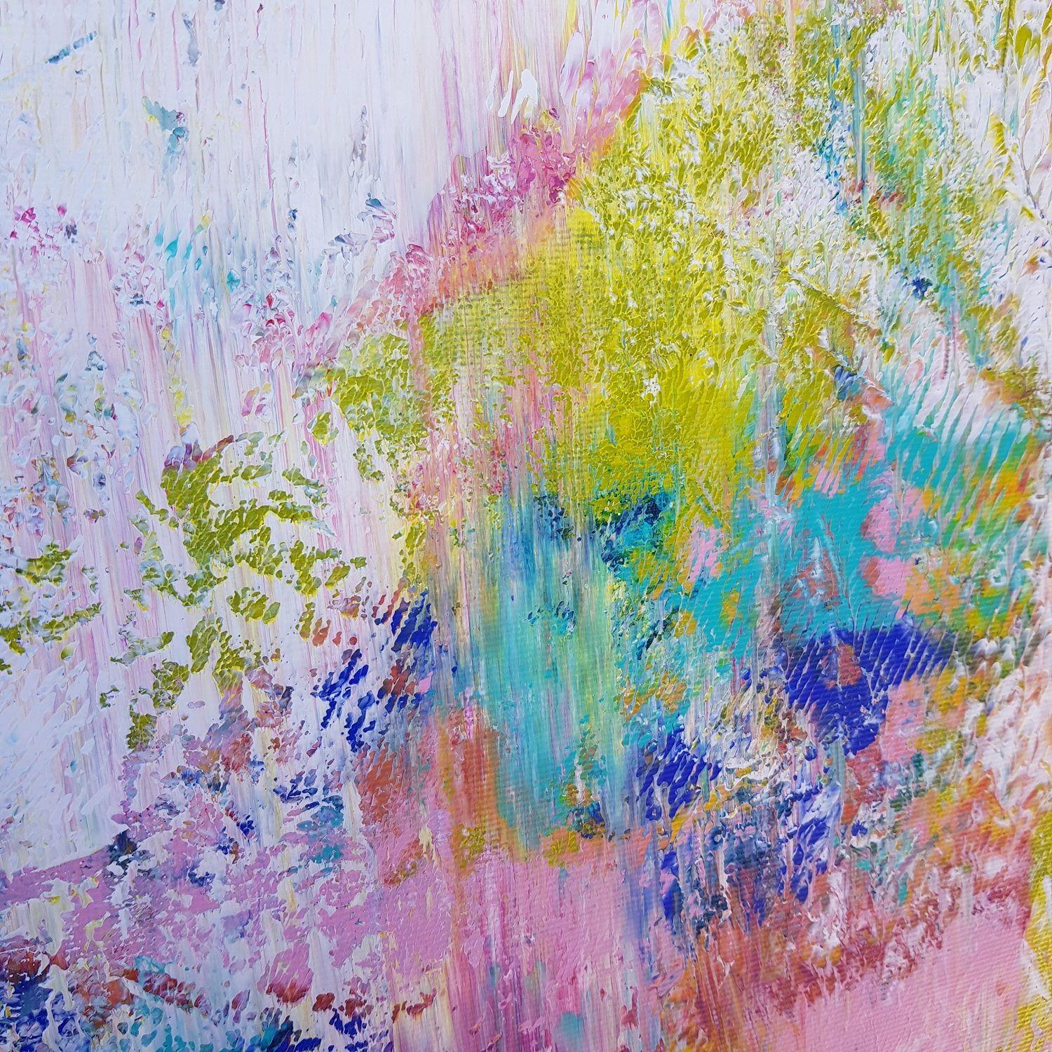 Bacio d'estate, Pittura, Acrilico su tela - Painting di Ivana Olbricht