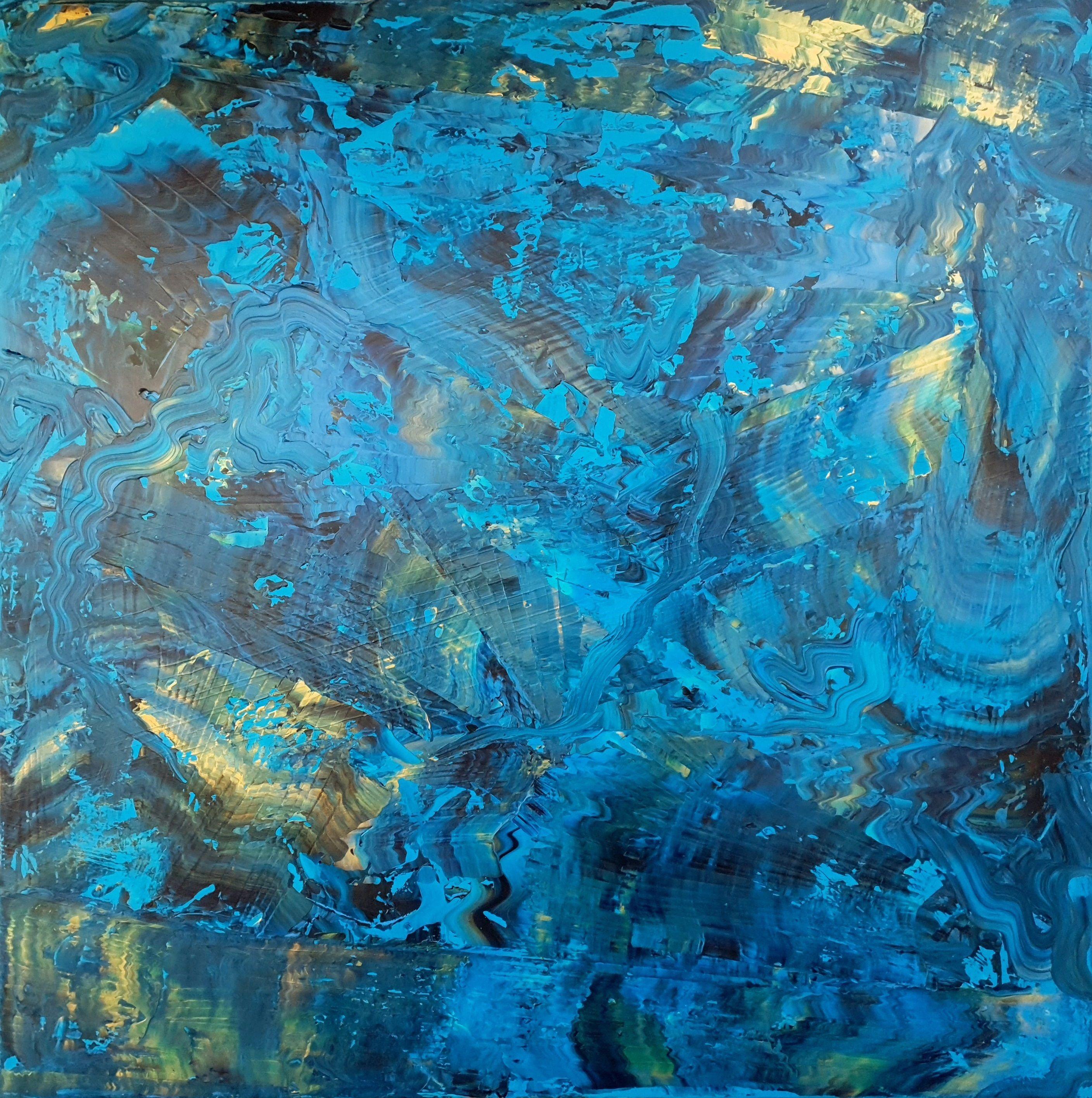 Ivana Olbricht Abstract Painting - Throught the clouds of life, Painting, Acrylic on Canvas