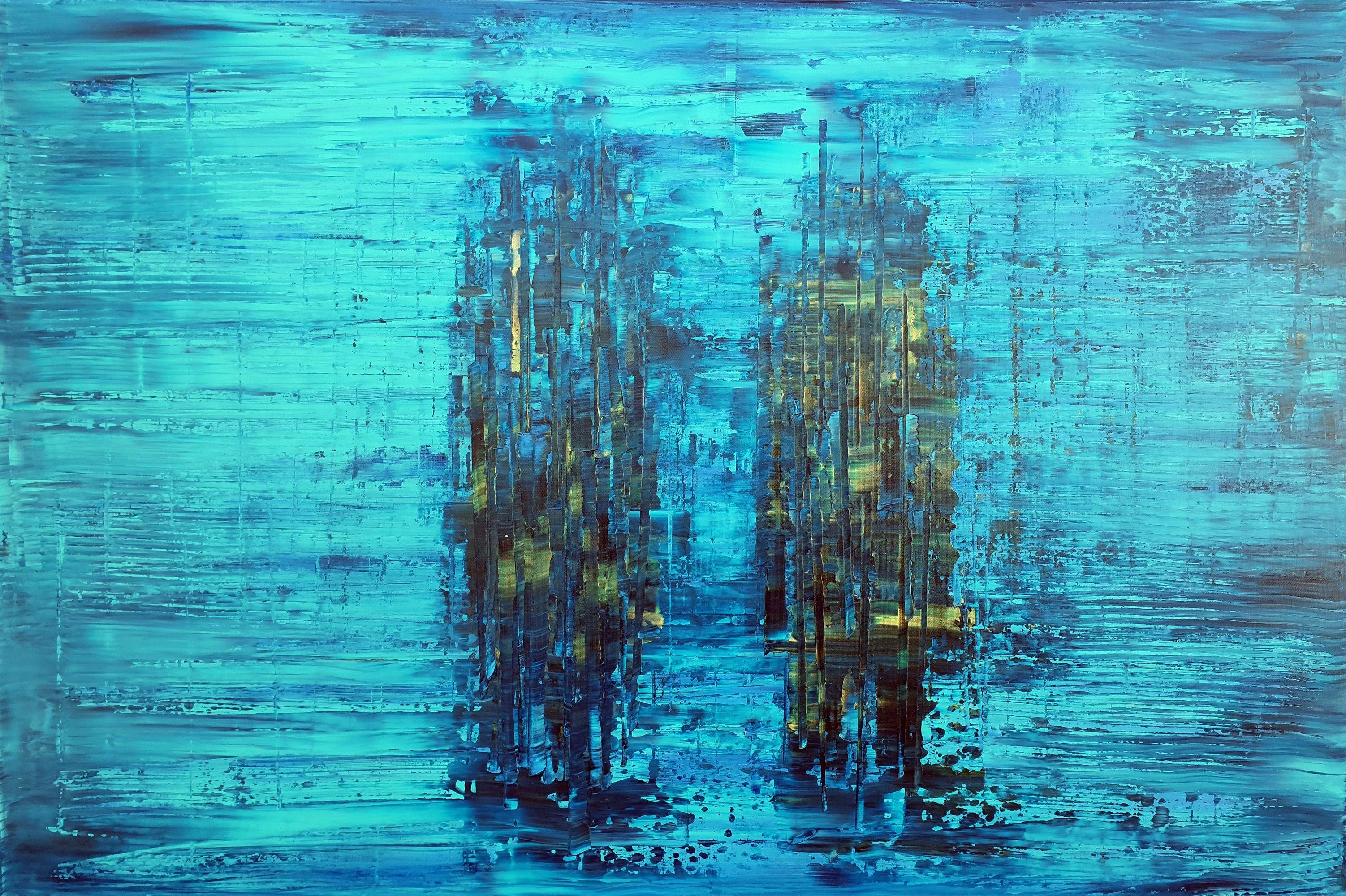 Ivana Olbricht Abstract Painting - Together into the future, Painting, Acrylic on Canvas