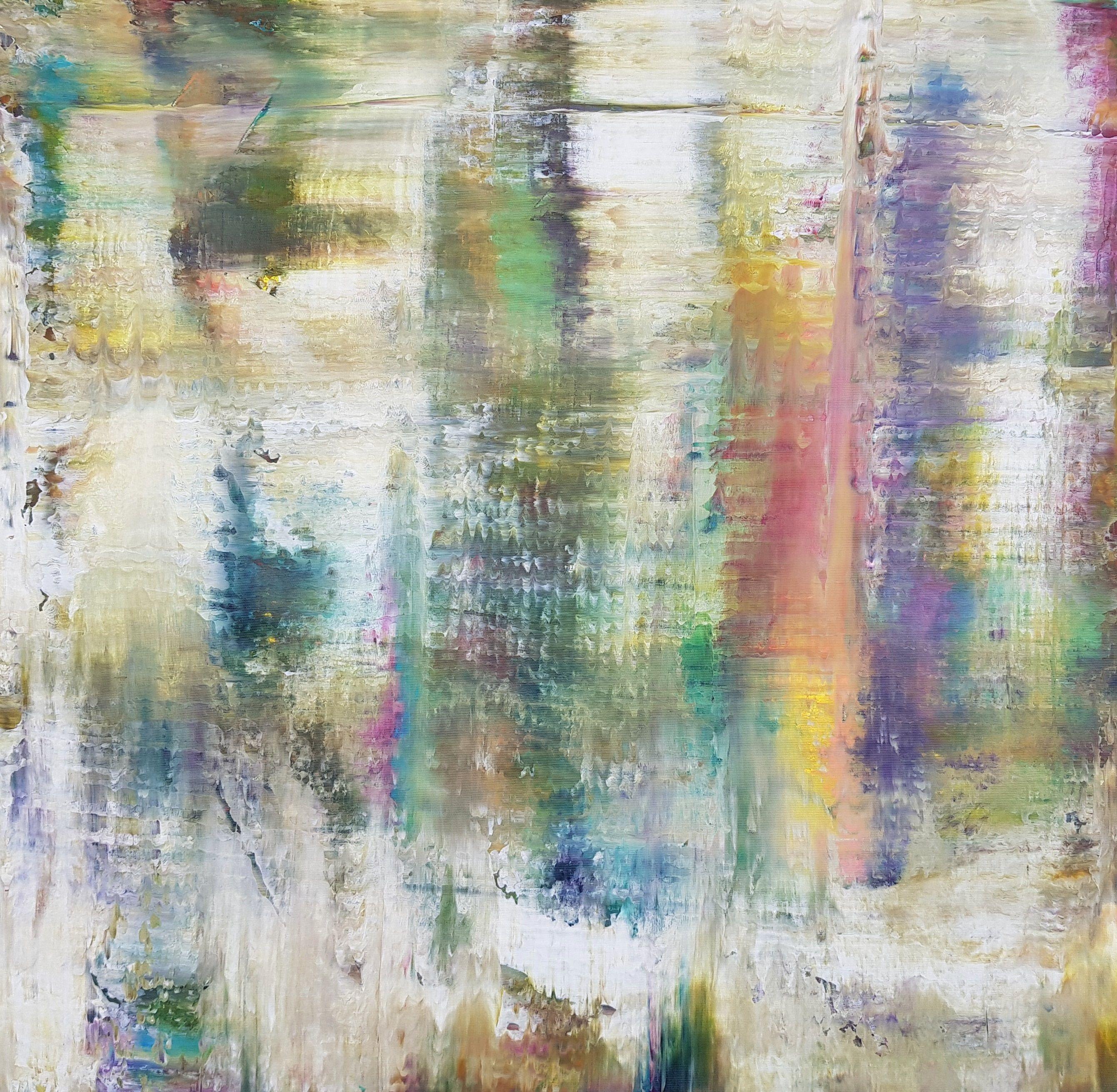 Abstract Painting de Ivana Olbricht - Tranquilidad, Pintura, Acrílico sobre lienzo