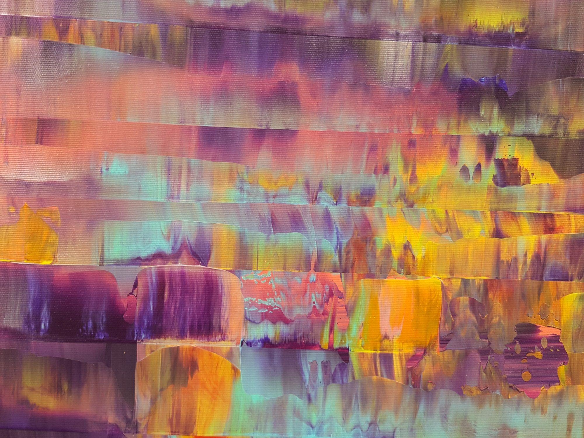 Regno irraggiungibile, Pittura, Acrilico su tela - Abstract Painting Arancia di Ivana Olbricht