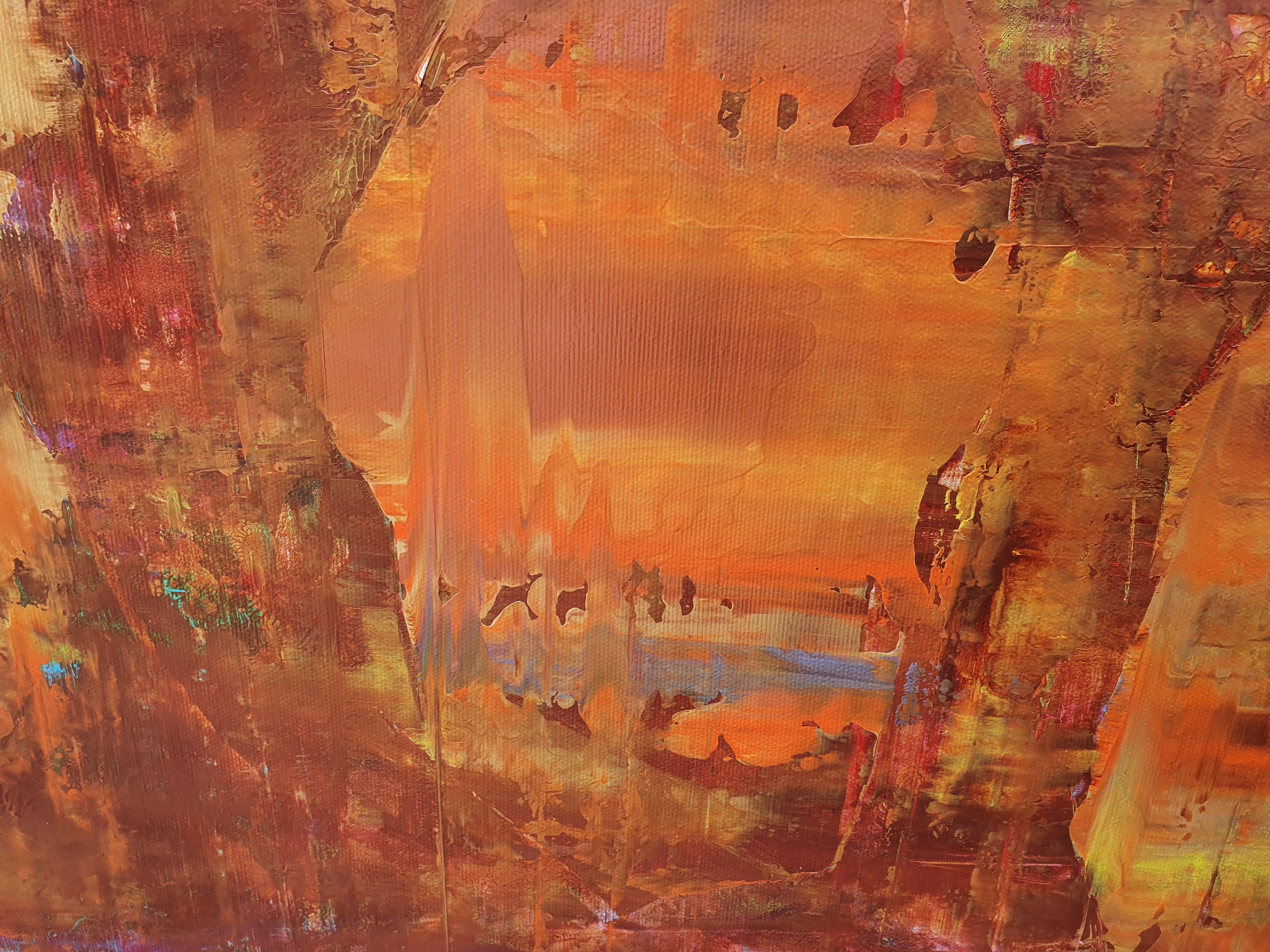 Noi siamo la foresta, Pittura, Acrilico su tela - Abstract Painting Marrone di Ivana Olbricht