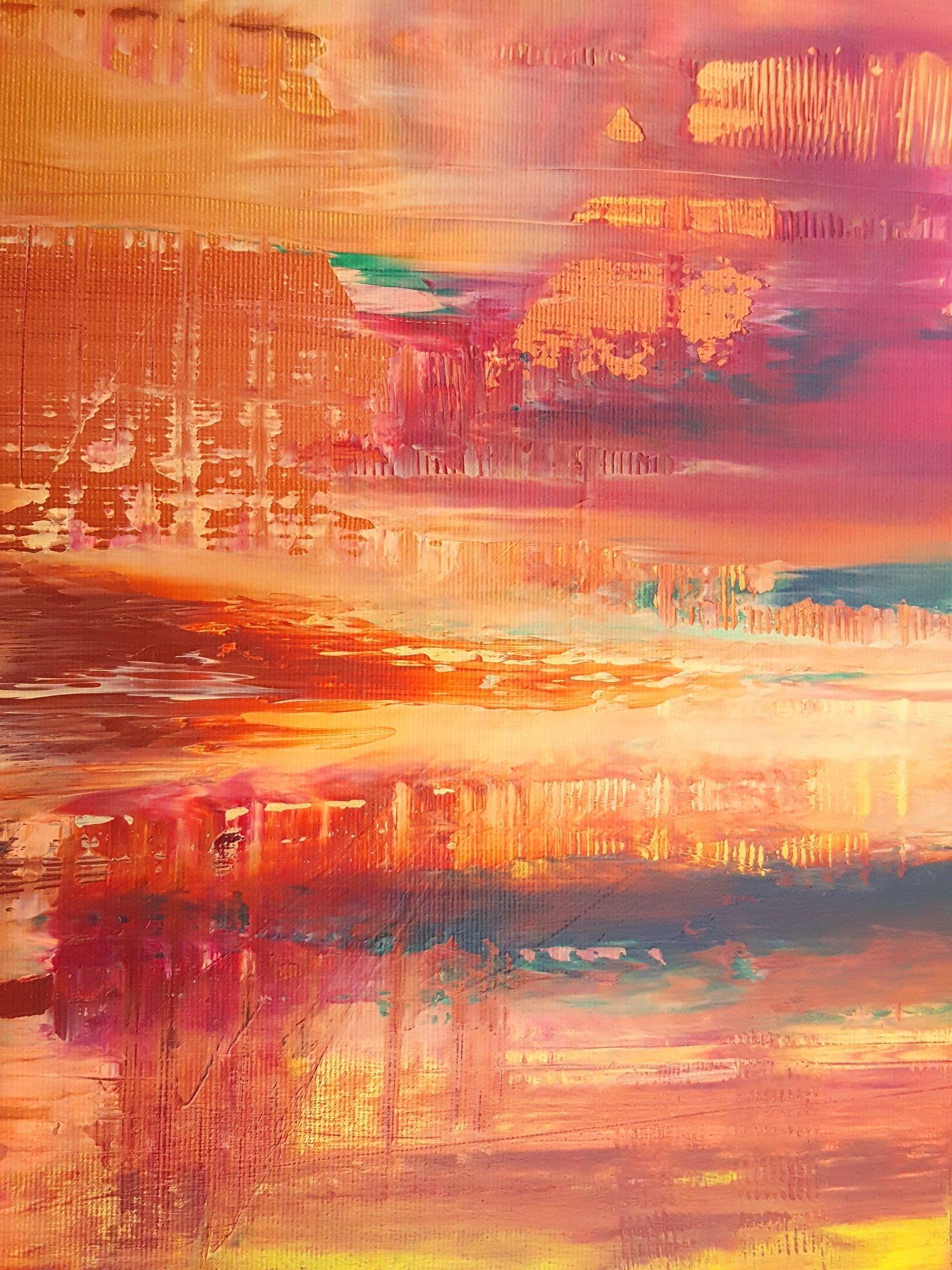 Vento di ponente - paesaggio astratto autunnale, Pittura, Acrilico su tela - Painting Astratto di Ivana Olbricht