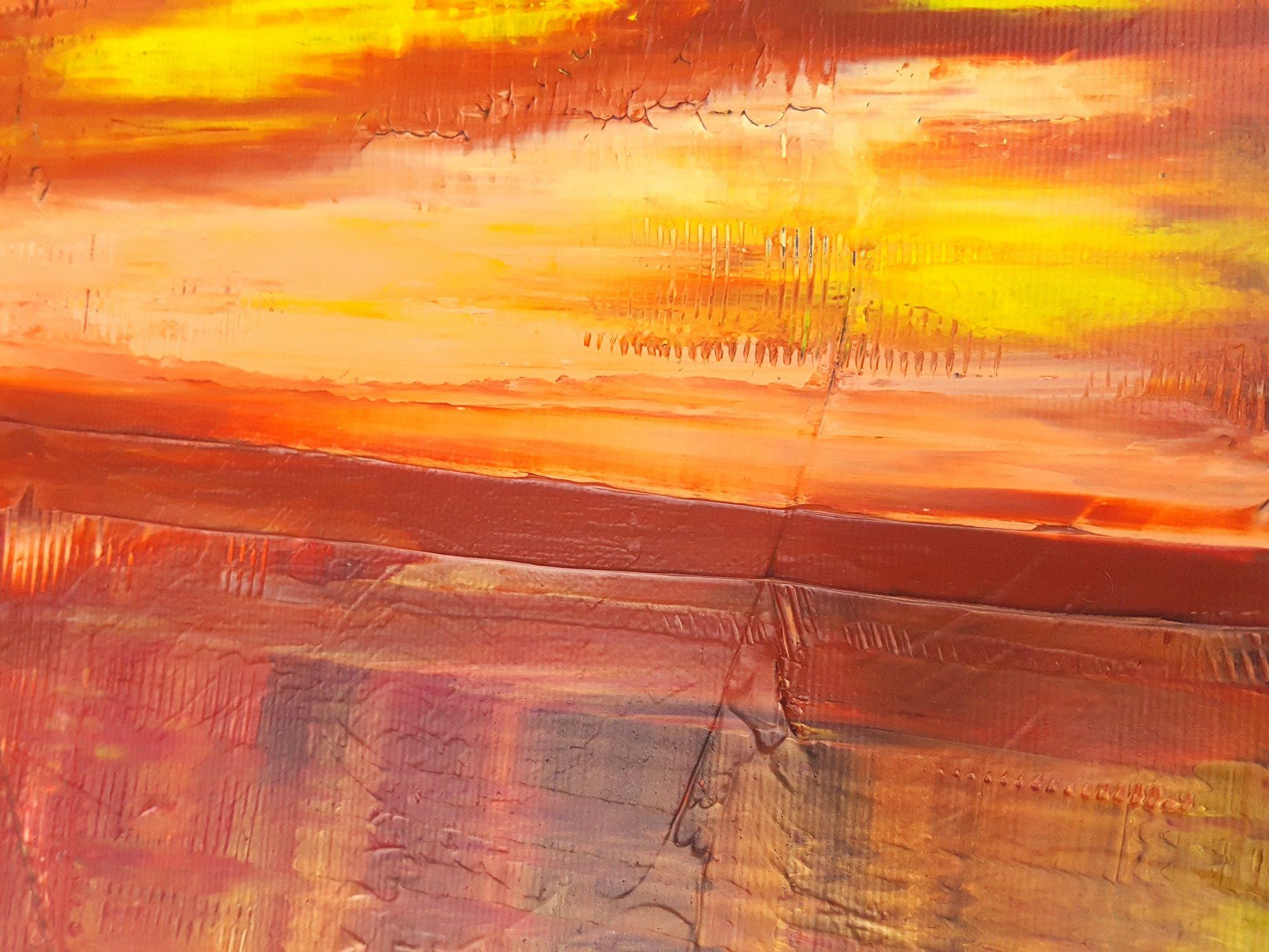 West wind - autumnal abstract landscape, Painting, Acrylic on Canvas For Sale 3
