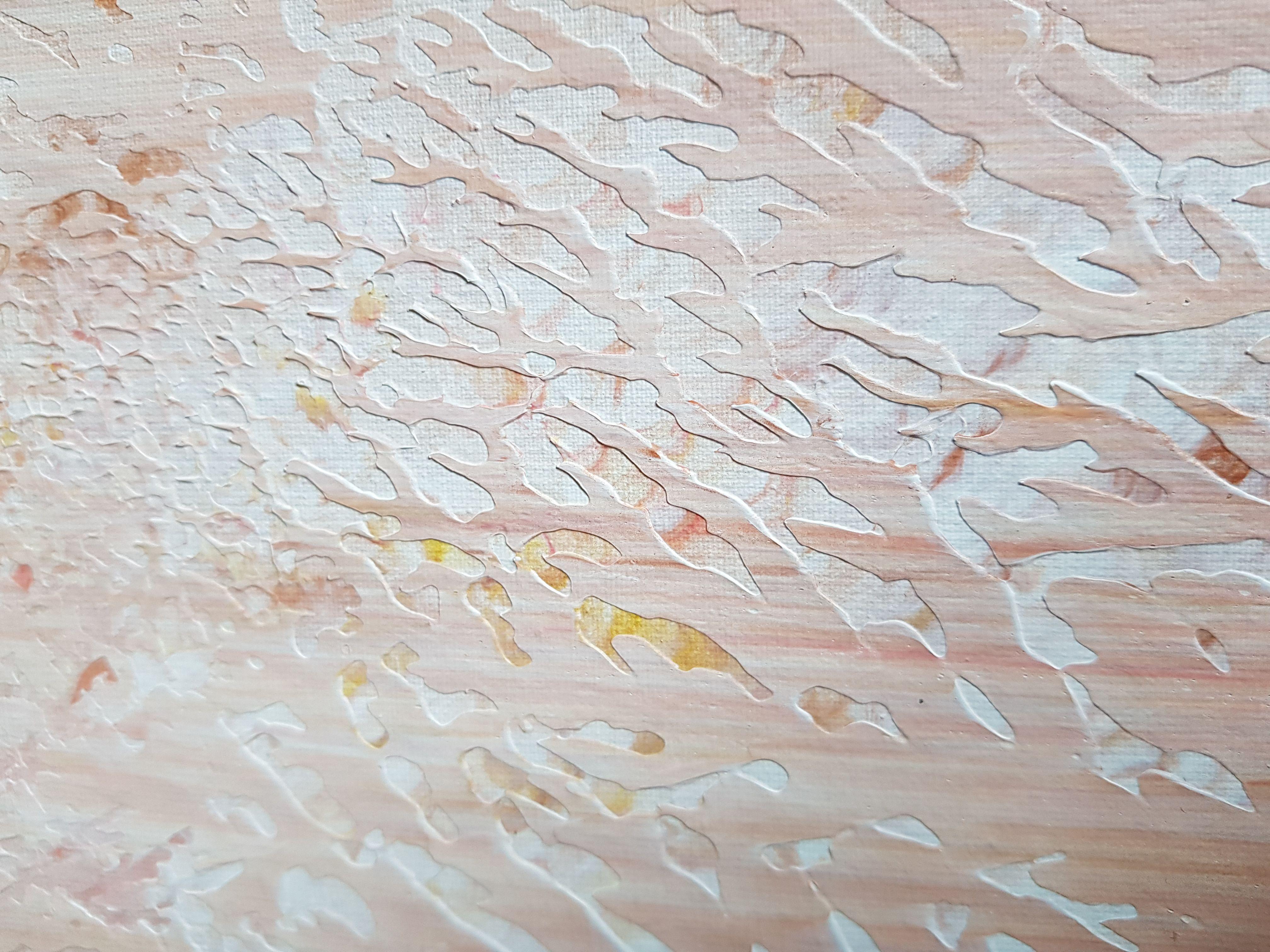Tramonto d'inverno, Pittura, Acrilico su pannello MDF - Abstract Painting Beige di Ivana Olbricht