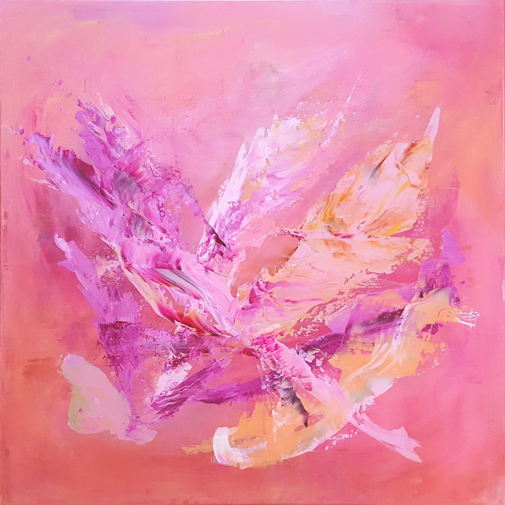 Ivana Olbricht Abstract Painting - With an ease of a butterfly, Painting, Acrylic on Canvas