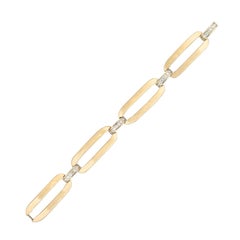 IVANKA Pulsera de eslabones de 14 quilates + diamantes 38,9 g