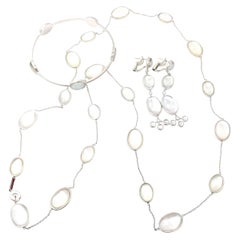 Ivanka Trump: set di collana, bracciale e orecchini d'oro con diamante a bolla e cristallo MOP