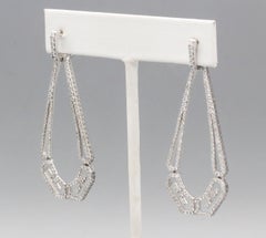 Ivanka Trump Diamond and 18 Karat White Gold Drop Earrings