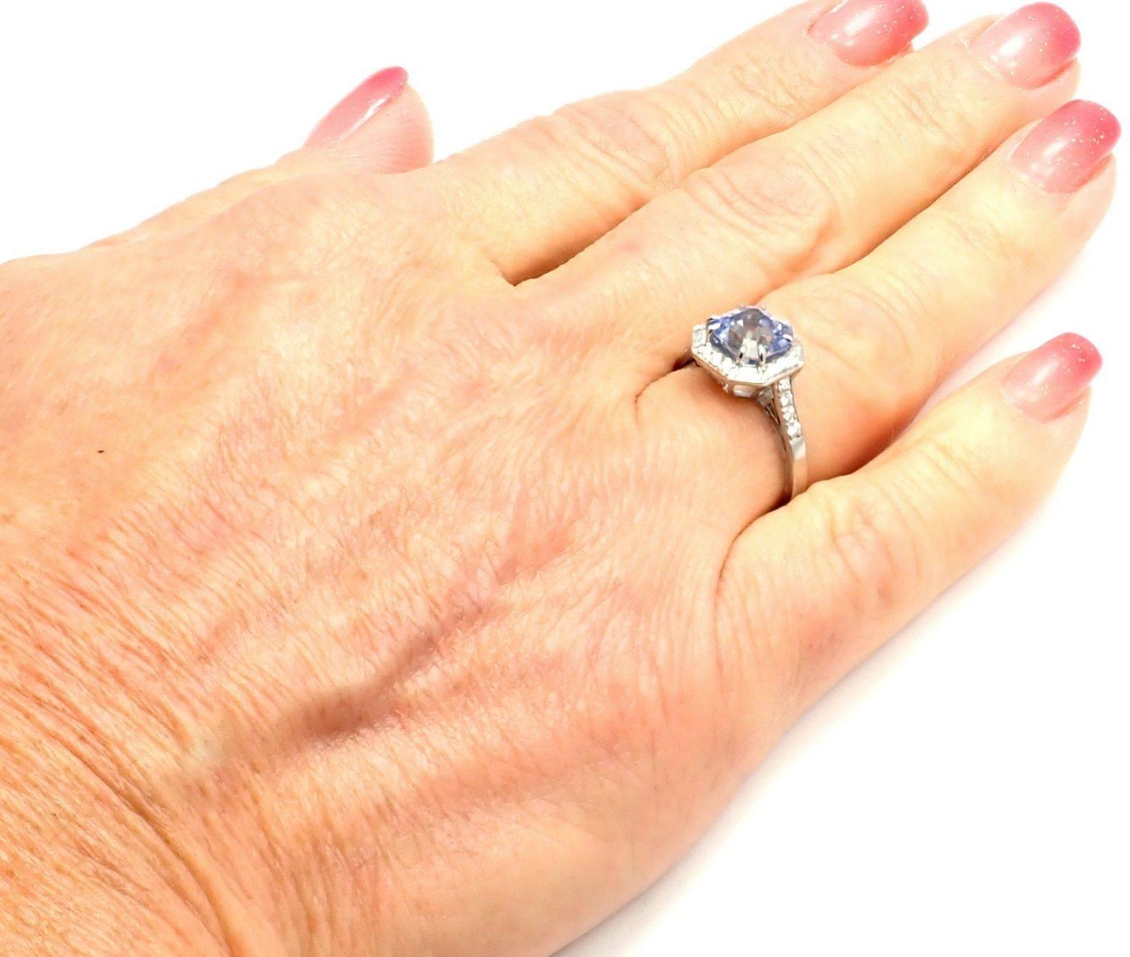 Ivanka Trump Diamond Sapphire Platinum Engagement Ring 2