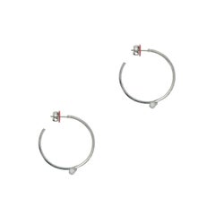 Ivanka Trump White Gold Diamond Hoops