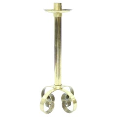 Ivar Ålenius-Bjök, large brass candle holder, Ystad Metall, 1960s
