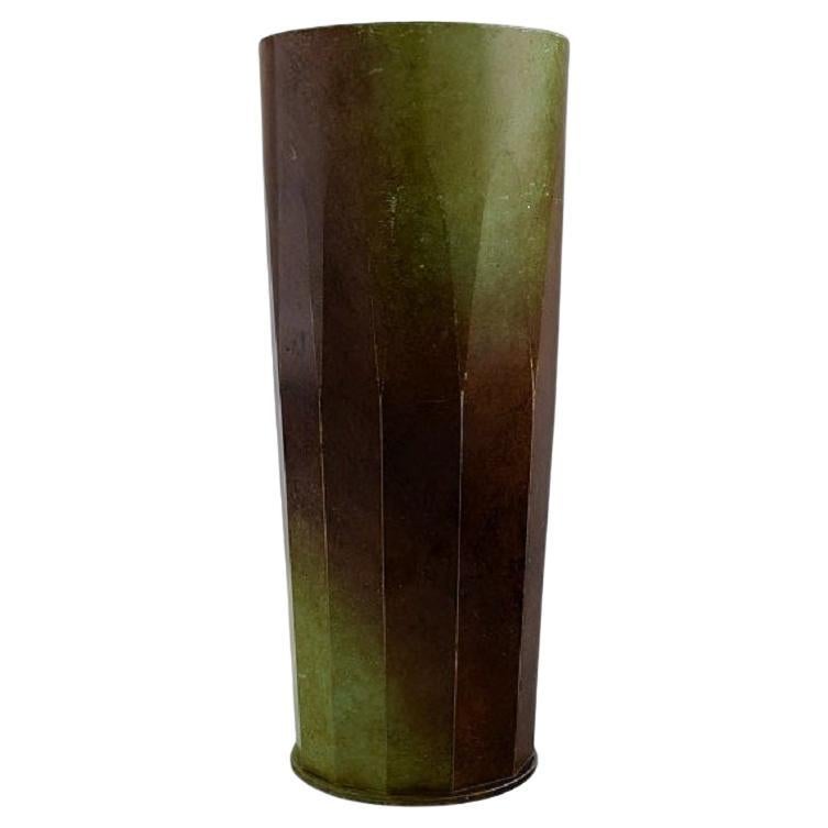 Ivar Ålenius Björk for Ystad Brons, Vase in Patinated Bronze For Sale