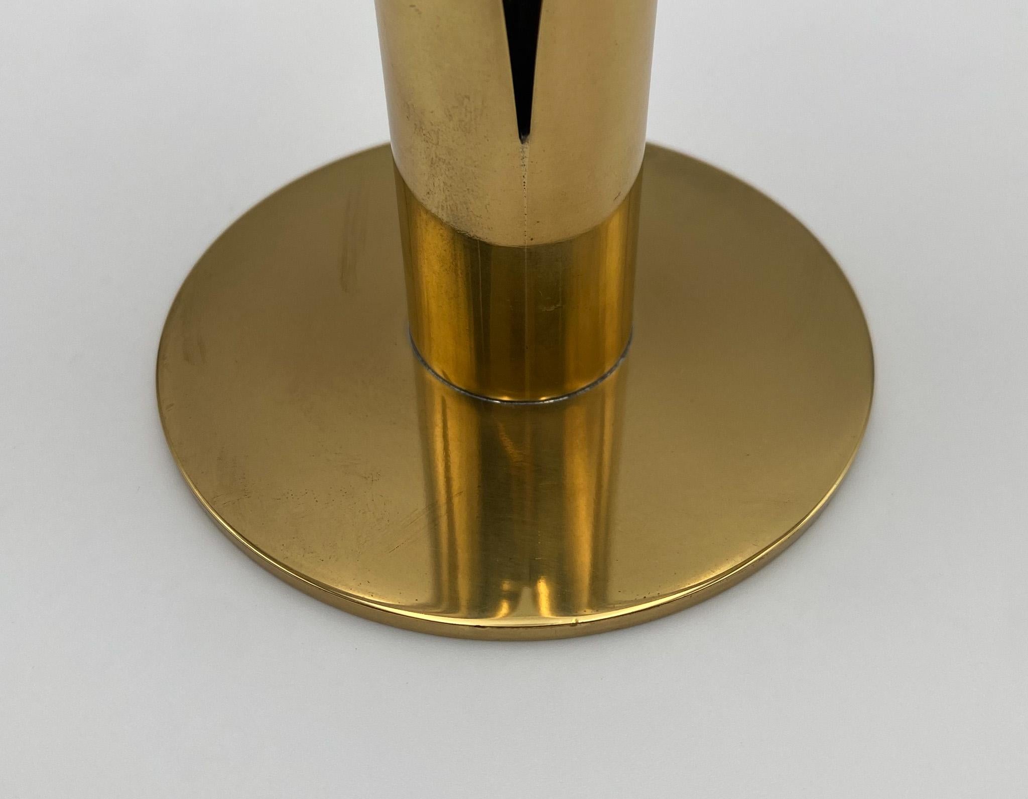 20th Century Ivar Ålenius Björk Brass Candle Holders for Ystad Metall, Sweden, 1960's