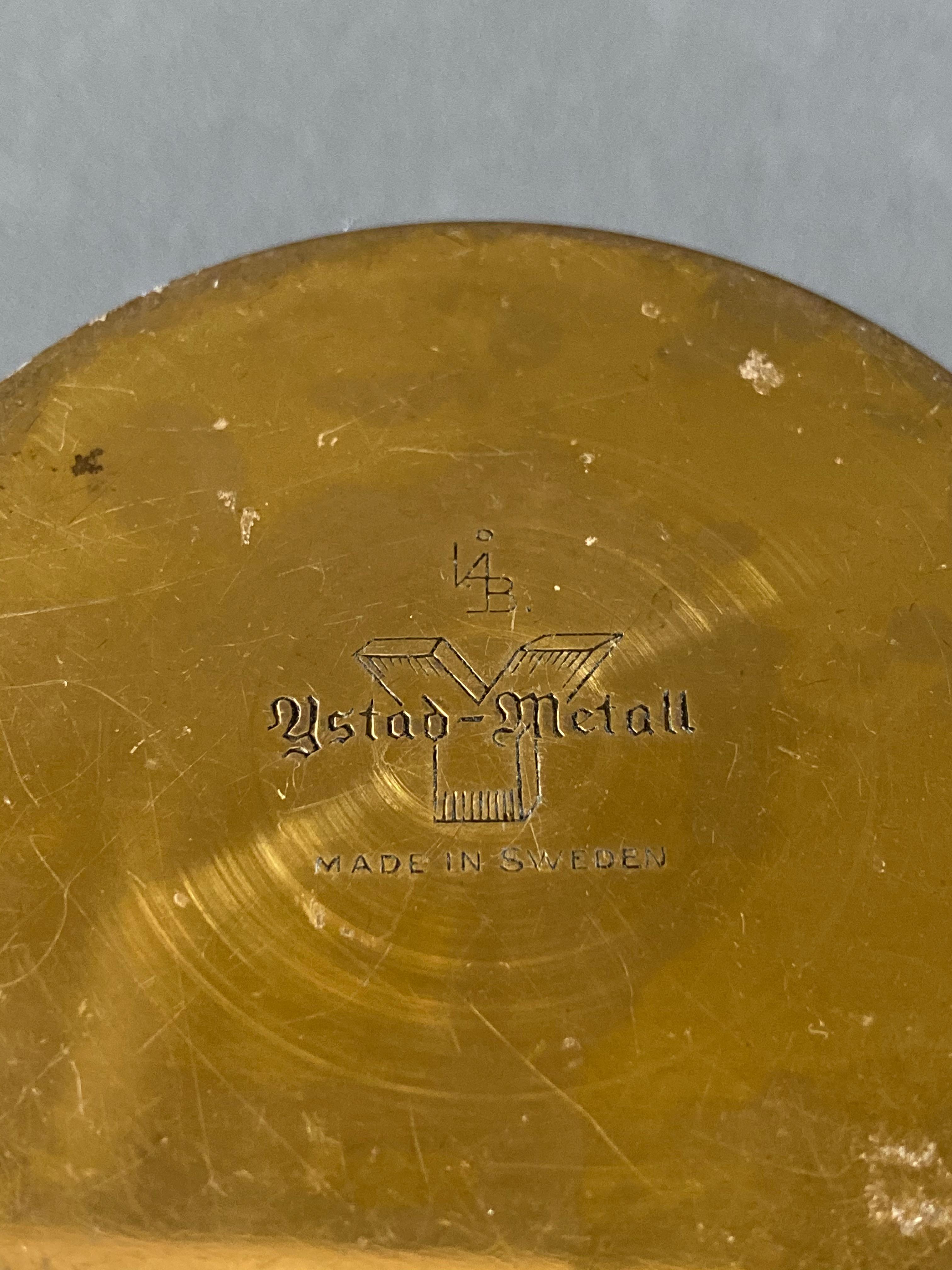 Ivar Ålenius Björk Brass Candleholder for Ystad Metall 1