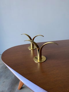 Ivar Ålenius Björk Brass Candleholders for Ystad Metall, Sweden, 1960's