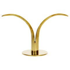 Ivar Alenius Björk Brass Lily Candleholder for Ystad Metall