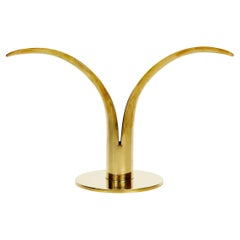 Ivar Alenius Björk Brass Lily Candleholder for Ystad Metall