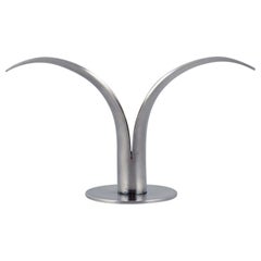 Ivar Ålenius Björk for Ystad Metall, "Liljan" Candle Holder in Plated Silver
