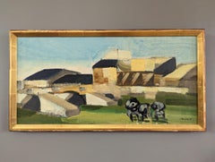 1959 Vintage Mid-Century Landscape Oil Painting, by Ivar Morsing - Explore