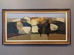 Vintage Mid-Century Figurative Oil Painting, by Ivar Morsing - Spanish Afternoon