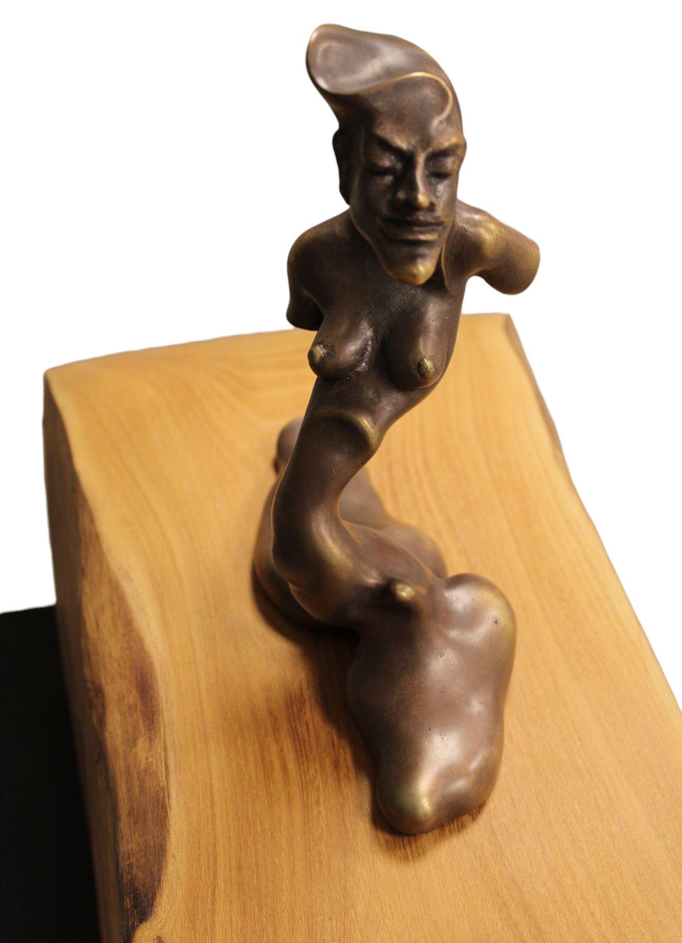 Ivars Miķelsons (1962) , Bronce H 31 cm; A 71 cm; P 20 cm - Sculpture Expresionismo abstracto de Ivars Mikelsons