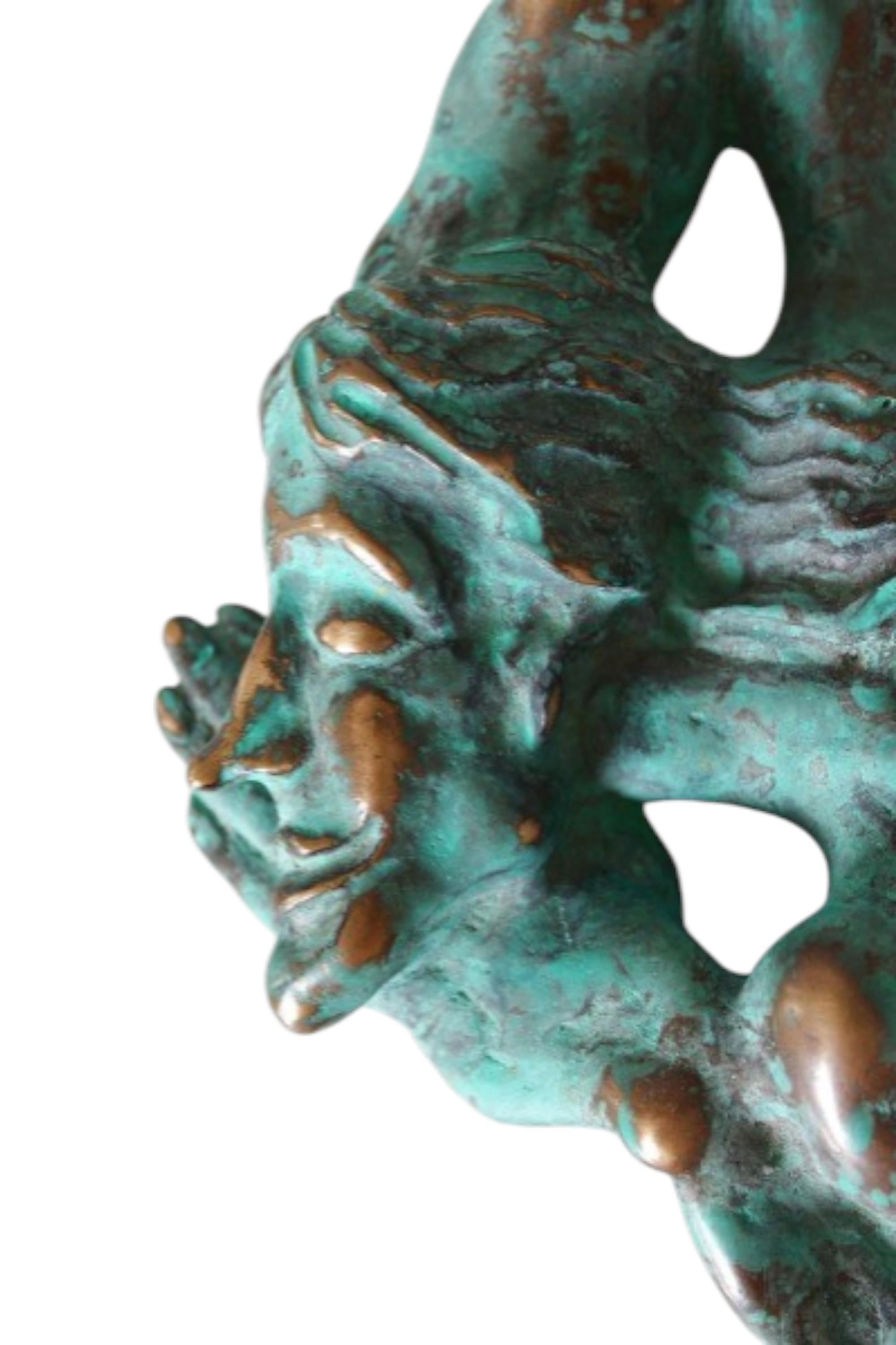 Ivars Miķelsons (1962) - Ich will noch schlafen  Bronze H 66 cm; B 30 cm; L 40 cm (Abstrakter Expressionismus), Sculpture, von Ivars Mikelsons