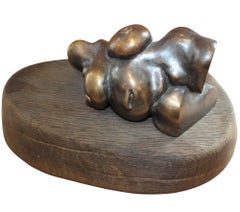 Torse XXL , Bronze/wood H 15 cm ; L 30cm ; L 20 cm