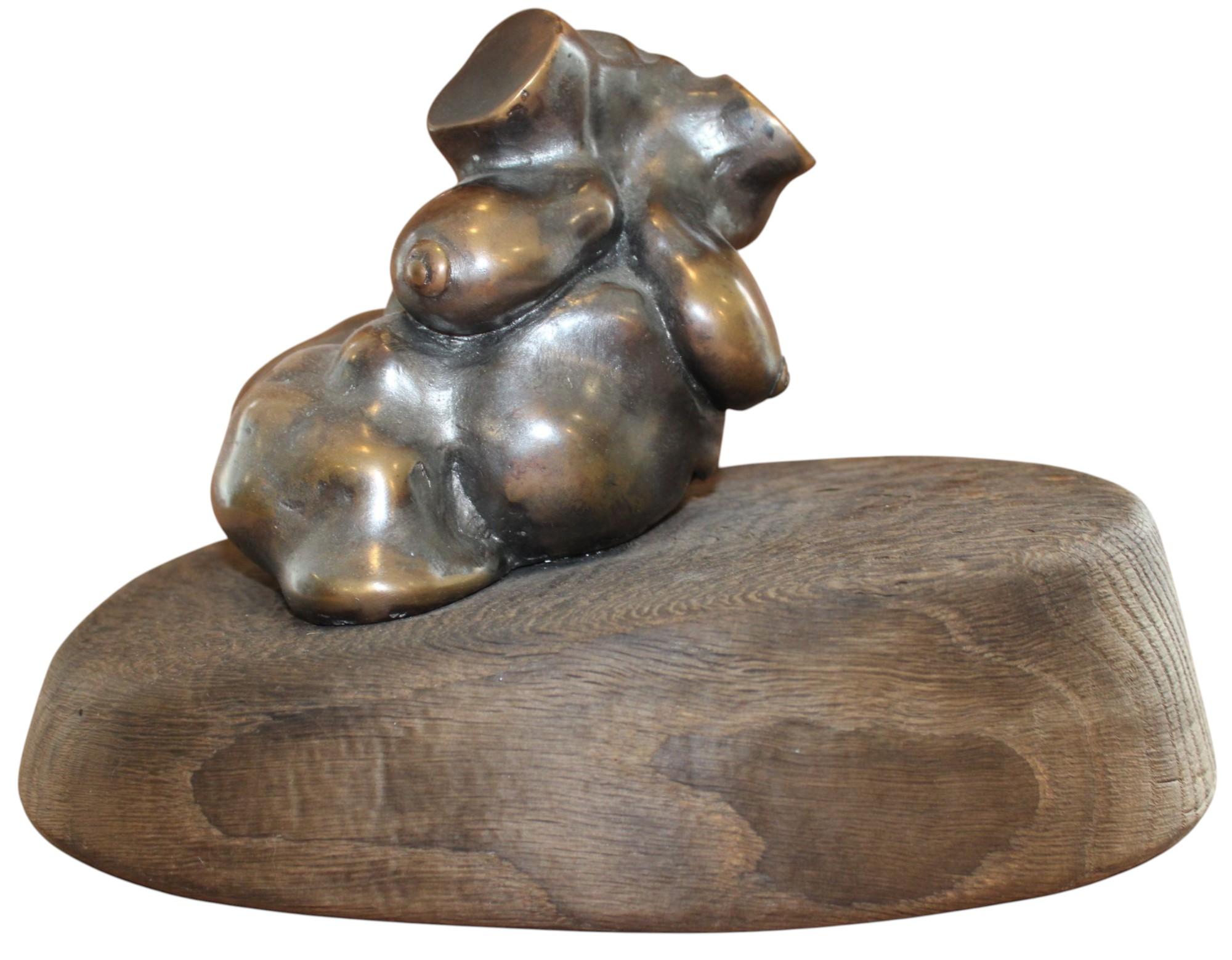Torse XXXXL , Bronze/bois H 20 cm ; L 30cm ; L 20 cm