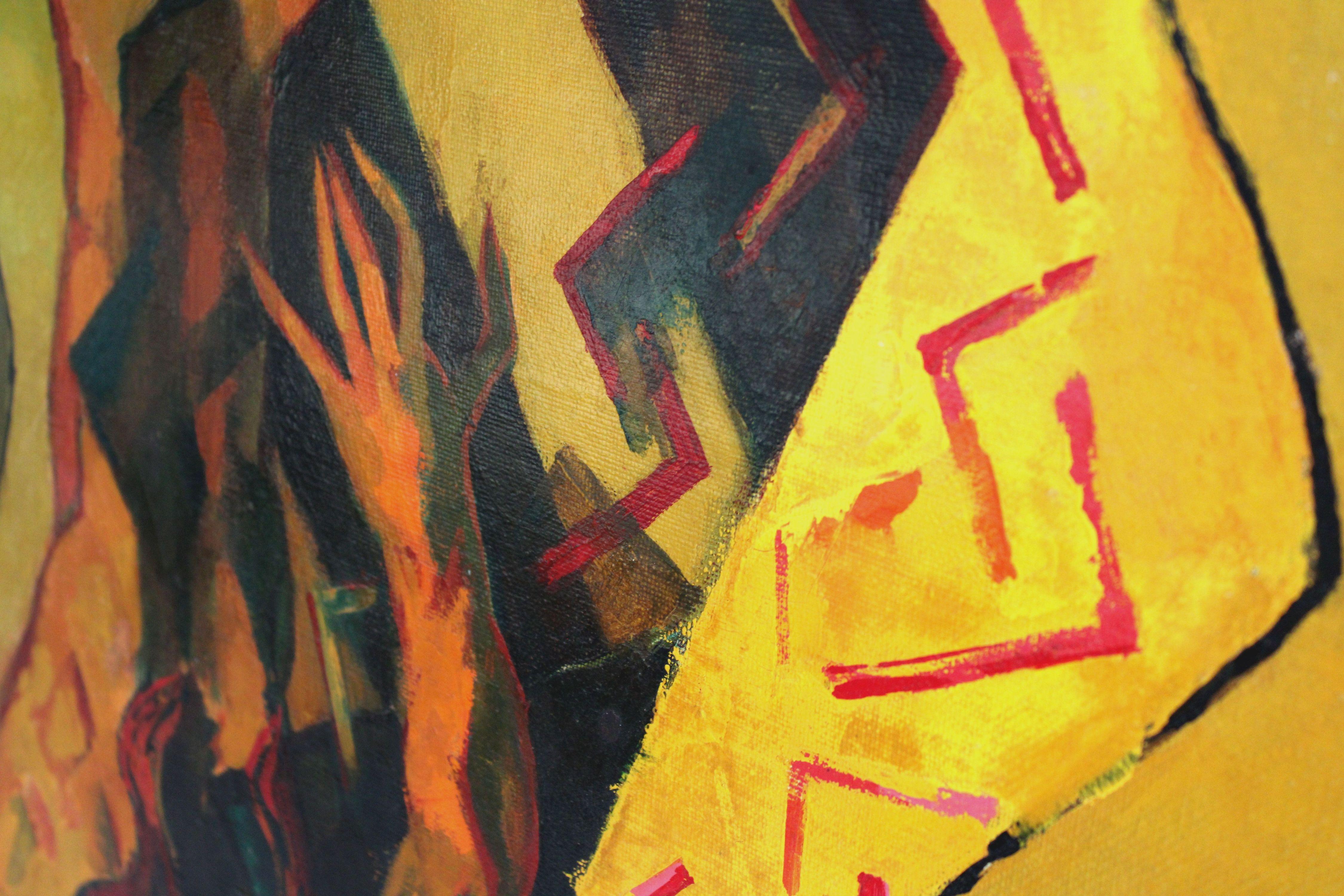 Ícaro. 1981. Óleo sobre lienzo, 100x150 cm en venta 6