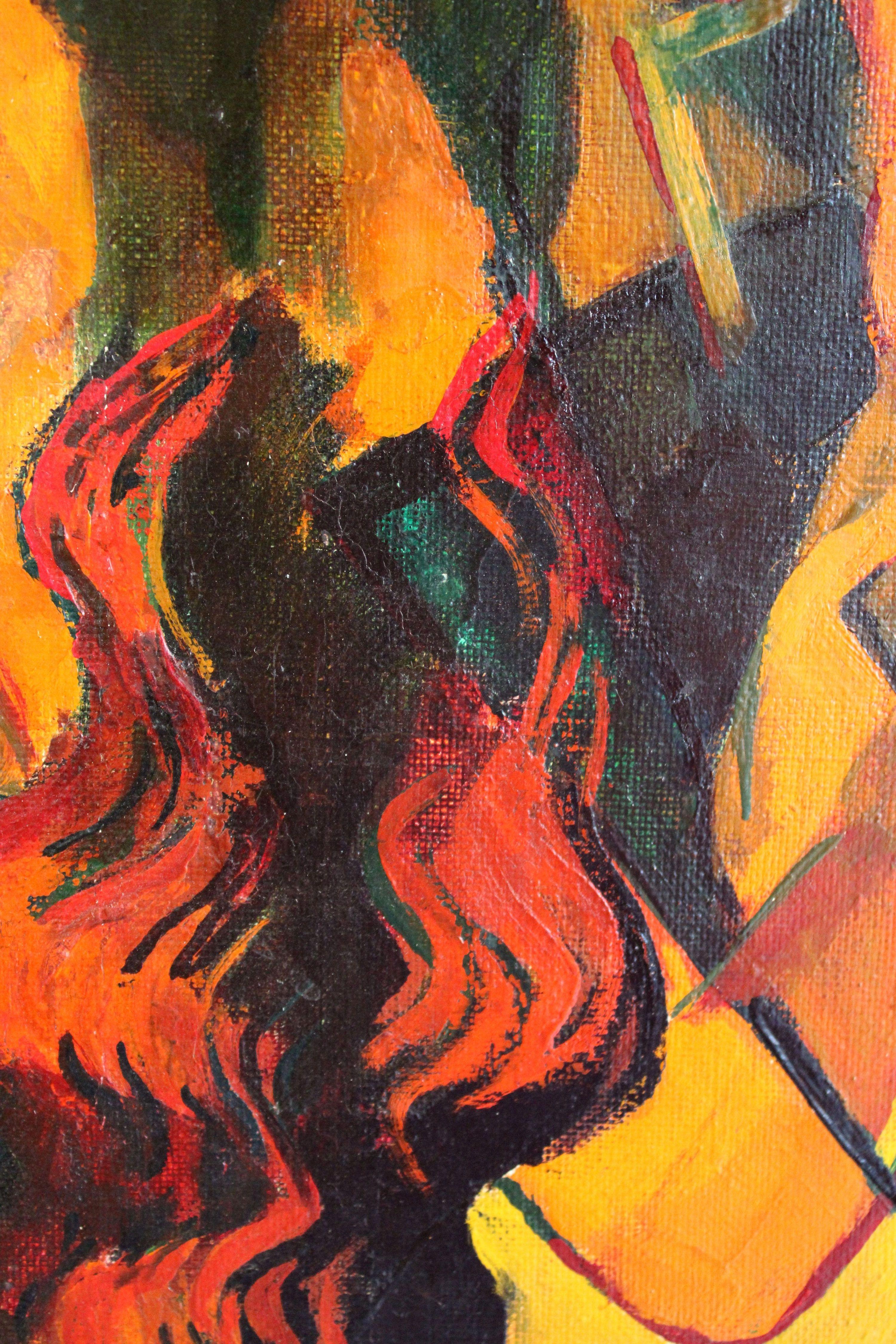 Ícaro. 1981. Óleo sobre lienzo, 100x150 cm en venta 9