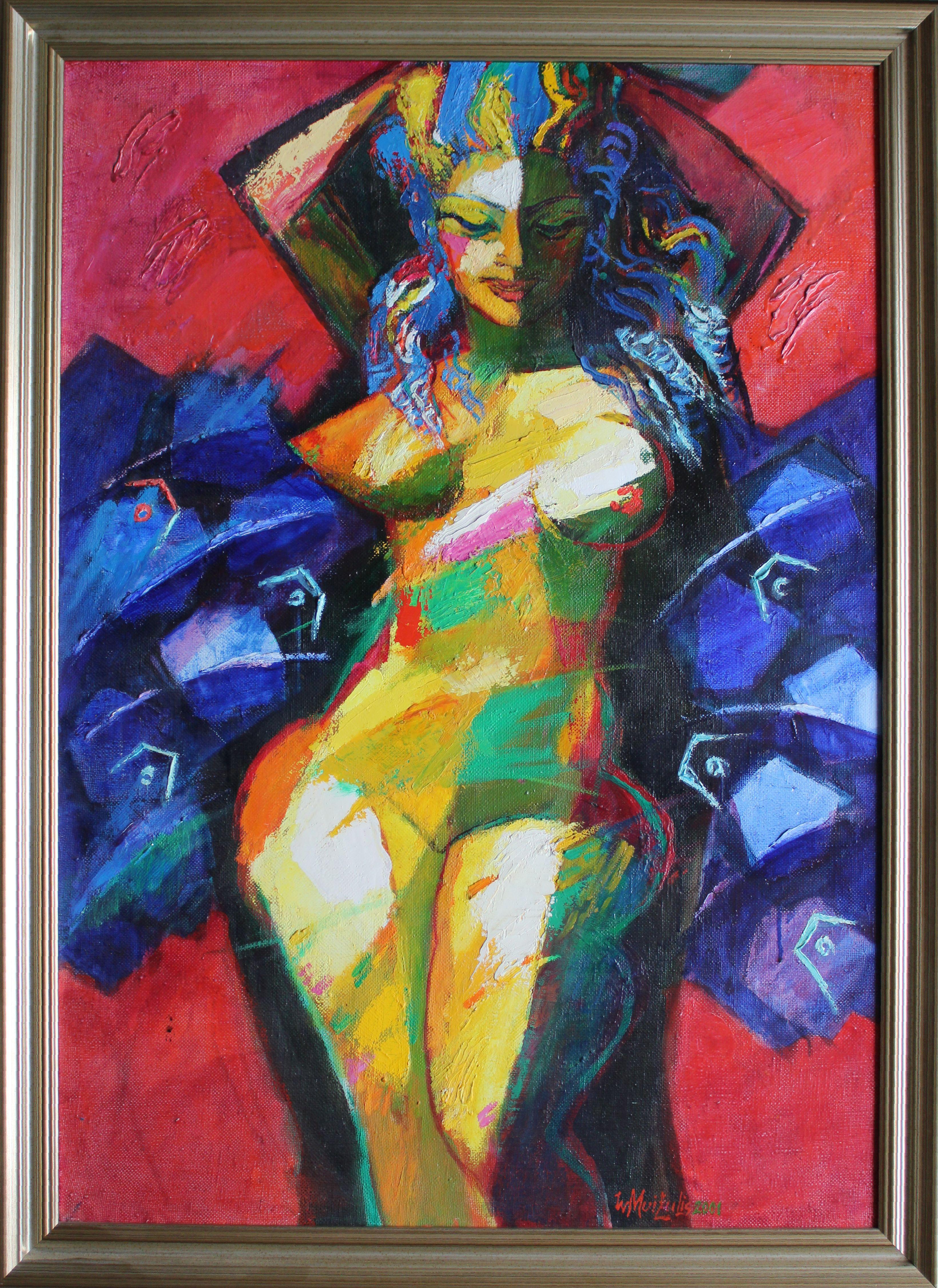 Abstract Painting Ivars Muizulis  - Lumière  2001. Toile, huile, 92x65 cm