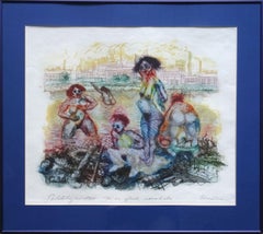 Bathers  11/21. 1988. Paper, colored etching, aquatint, 51x60 cm