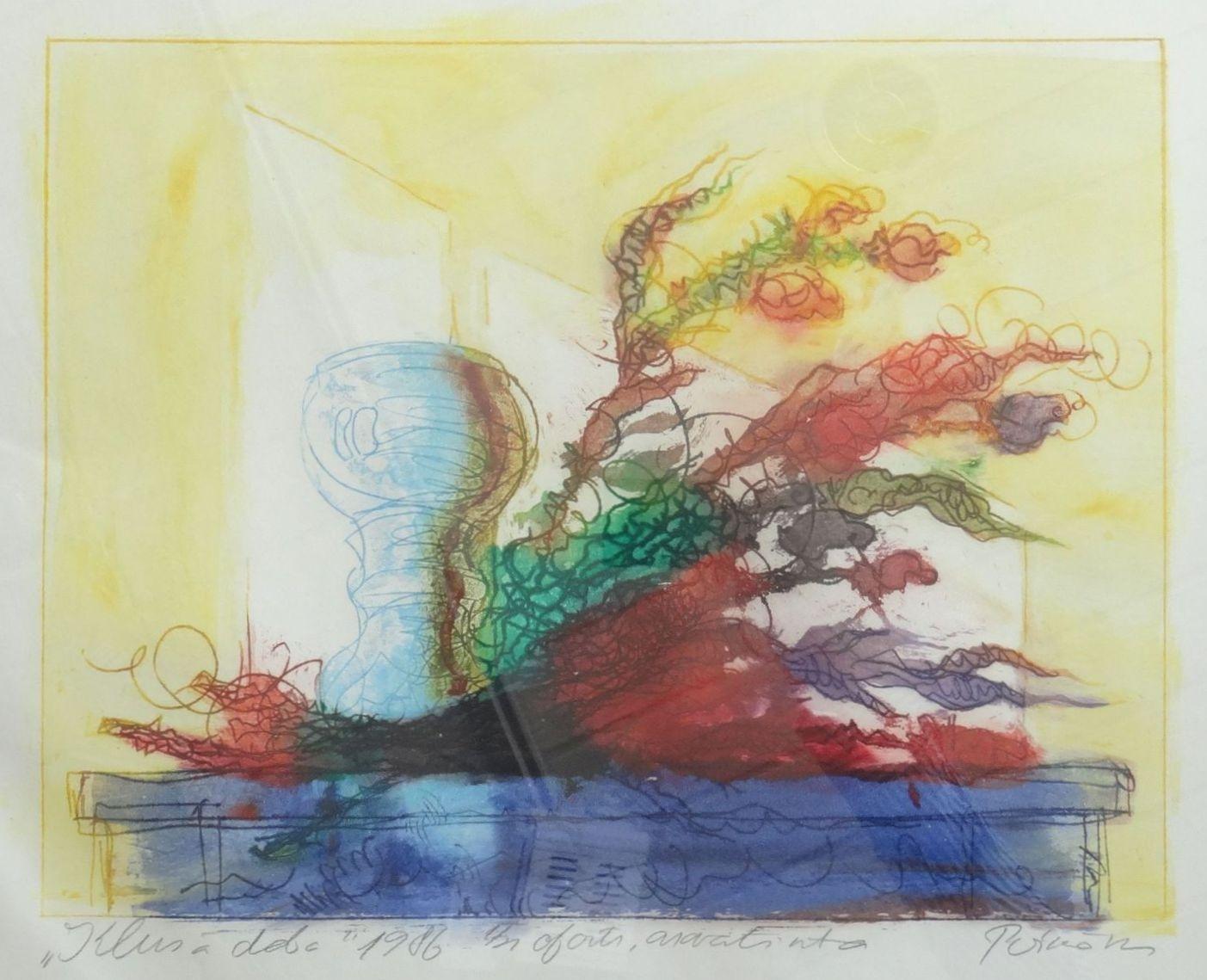 Still life  1986. 1/21. Paper, etching, aquatint, 31x40 cm