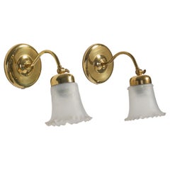 Ivars, Wall Light, Brass, Glass, Sweden, 1960s