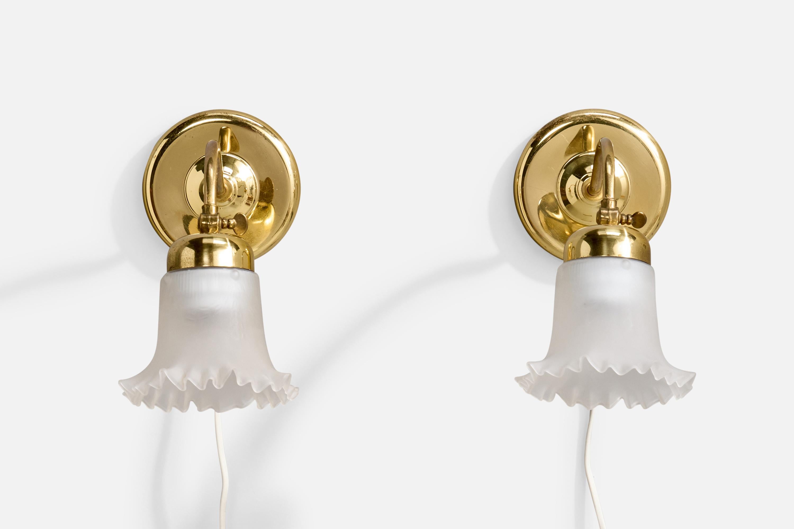Mid-Century Modern Ivars, Lights, laiton, verre, Suède, années 1960 en vente