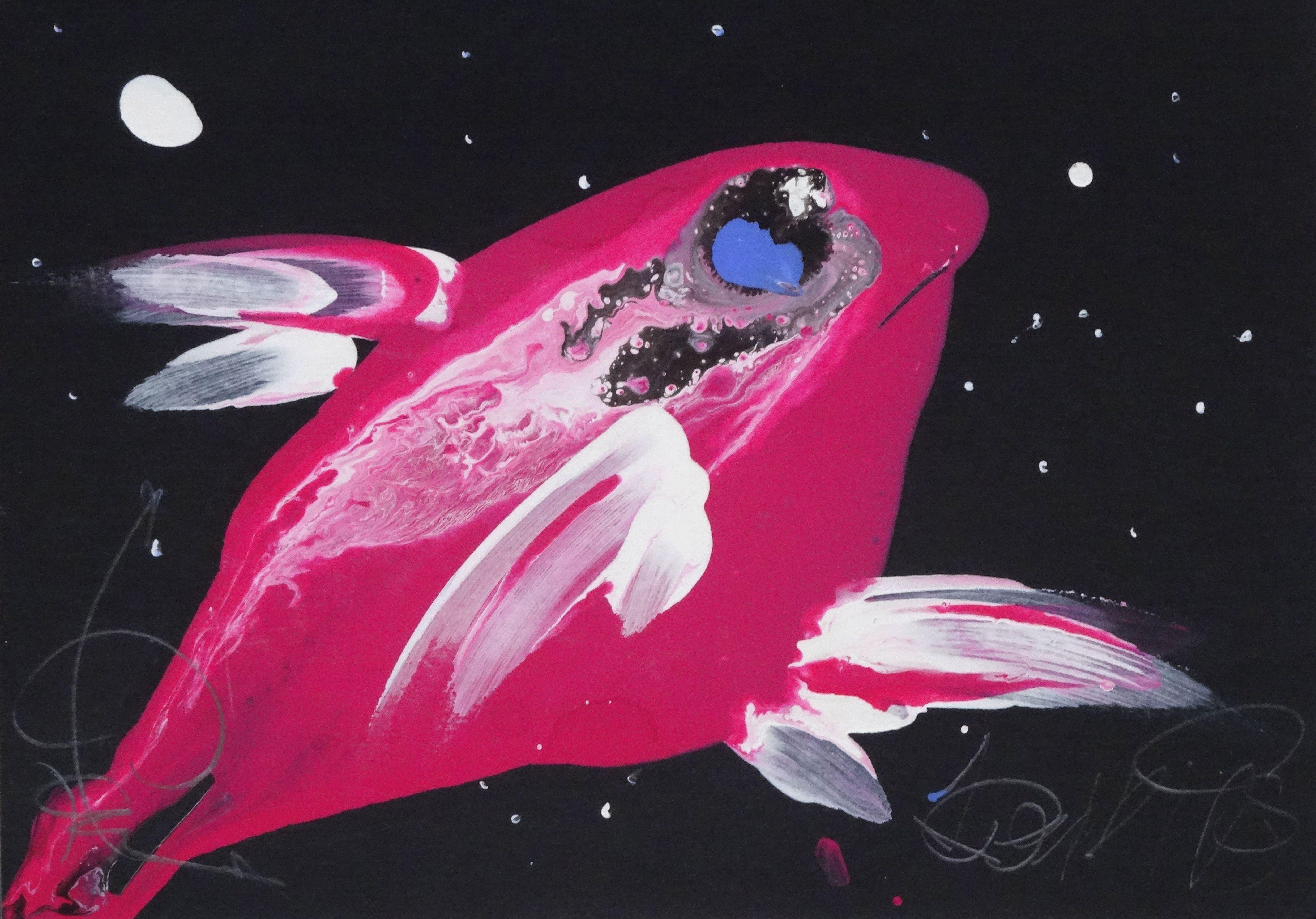 Fish. 2012, carton, technique mixte, 21x30 cm