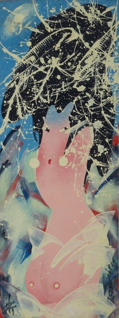 Geisha. 2003. carton, technique d'auteur, 60 x 23 cm