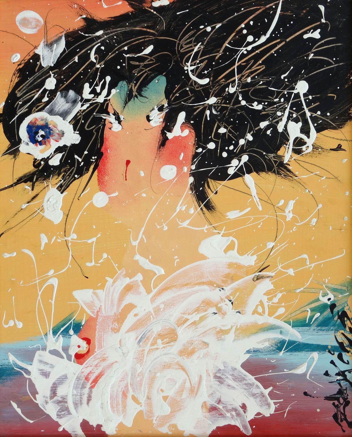 Geisha. 2008. Cartón, técnica de autor, 50x40 cm