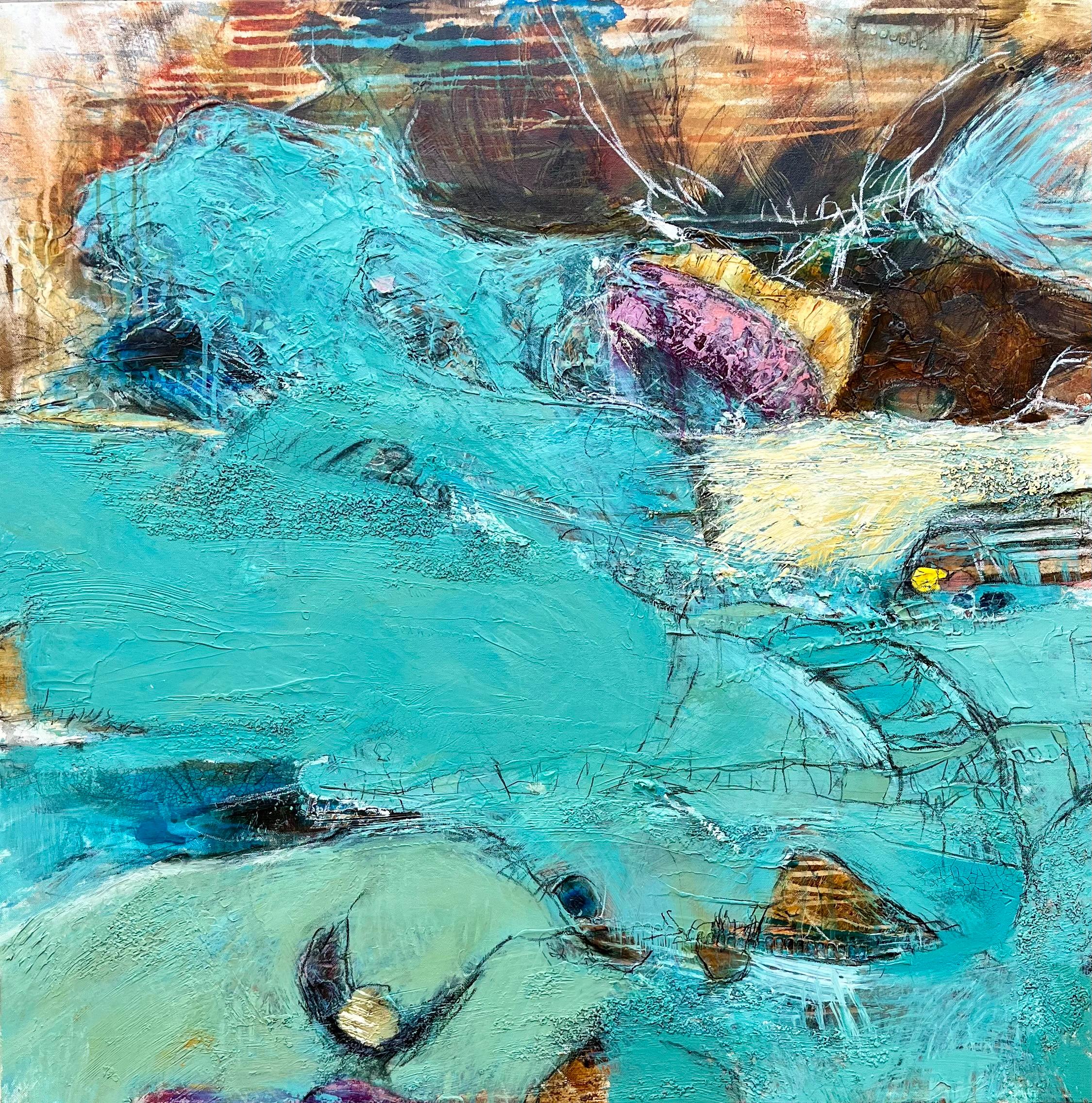 Ivaylo Angelov Abstract Painting - Cycladic Wind Abstract Original Painting Large Modern Art Ready to Hang