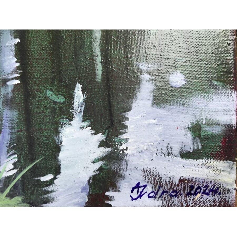 Swamp Studio. 2024, Öl auf Leinwand, 30x25 cm (Impressionismus), Painting, von Ivdra Antra