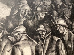 BREAD LINE - Large Strong 30's Modernist Labor Print