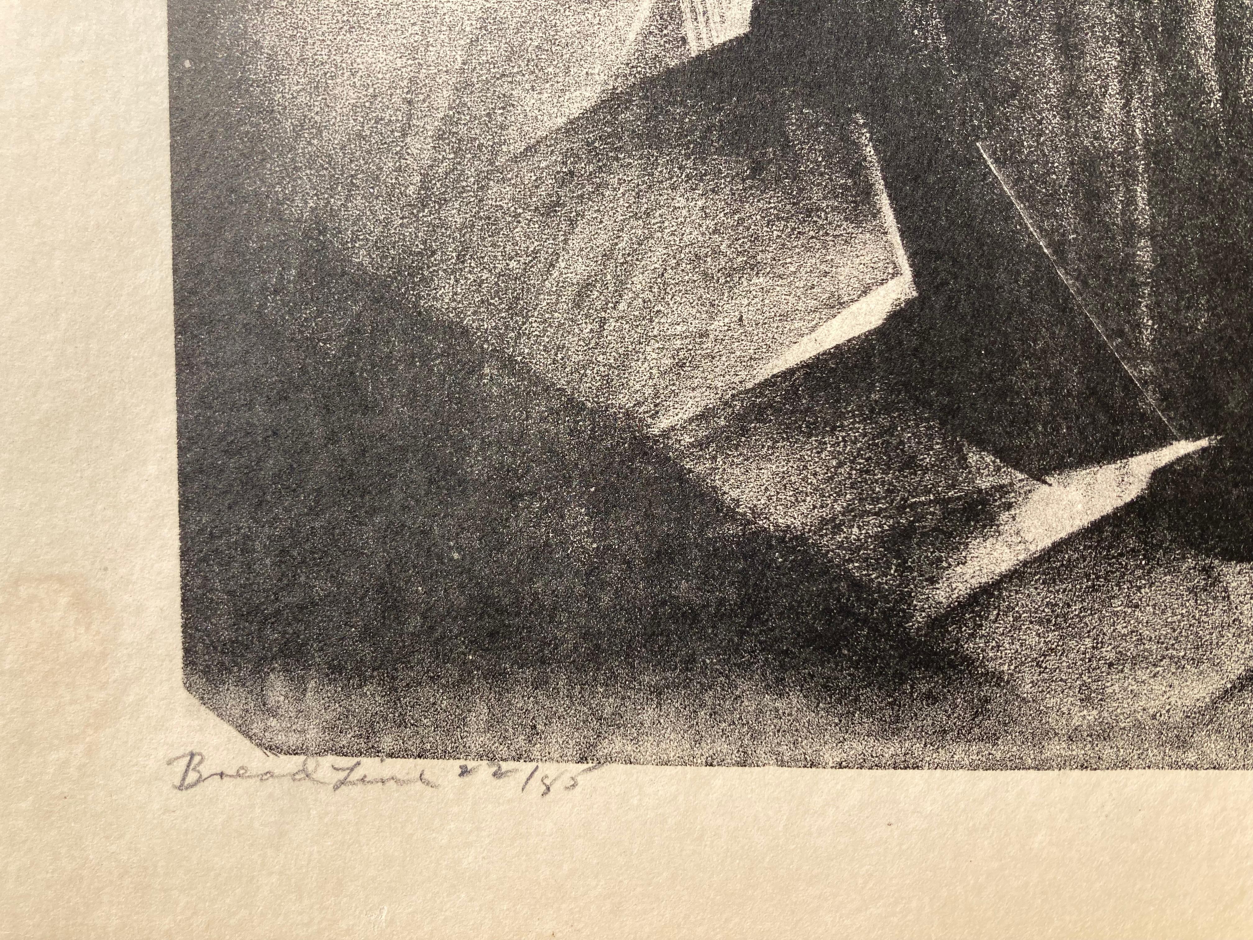 BREAD LINE - Large Strong 30's Modernist Labor Print For Sale 1