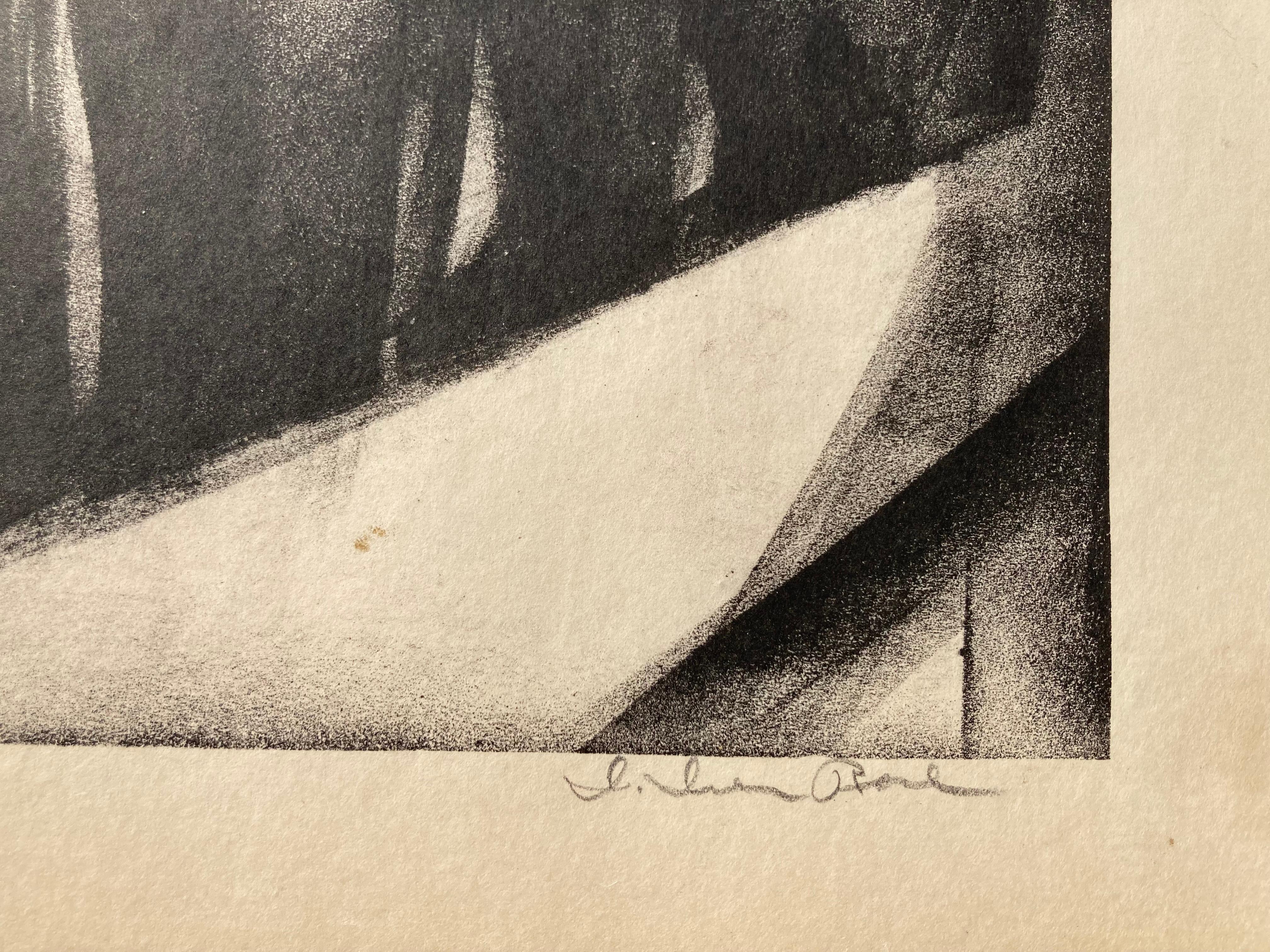 BREAD LINE - Large Strong 30's Modernist Labor Print For Sale 2